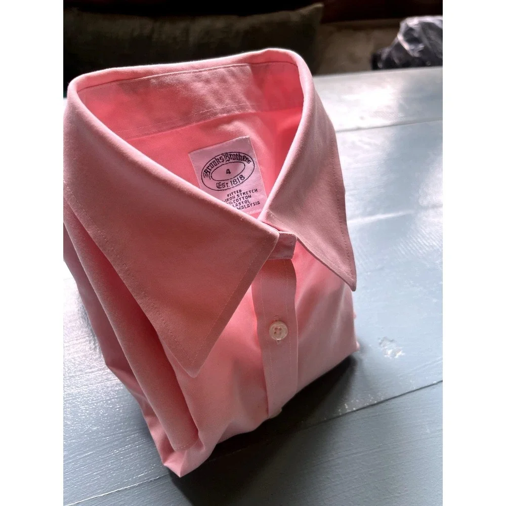 Brooks Brothers Pink 3/4 Sleeve‎ Button Down Shirt Women's 4 Preppy Classic